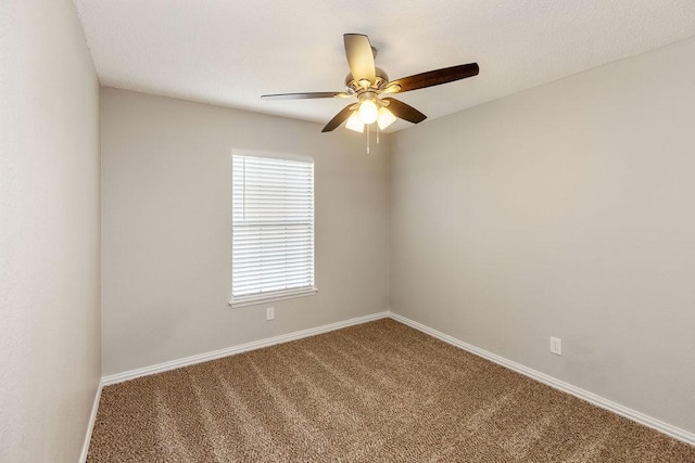 2502 Lake Valley Dr, Garland, TX 75040 - empty room featuring carpet, baseboards, and ceiling fan