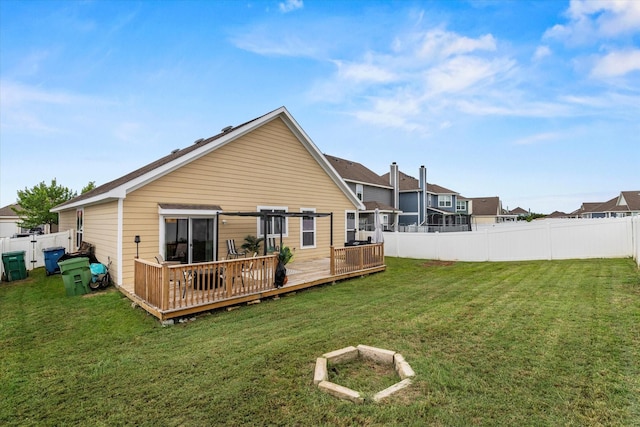 9129 Blackstone Dr, Providence Village, TX 76227 - back of property with a deck and a residential view