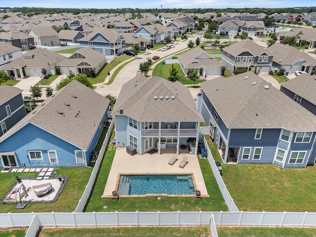 2132 Dewitt Ln, Providence Village, TX 76227 - aerial view of residential area with a pool