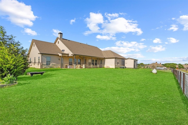 10040 Horseshoe Nail Rd, Pilot Point, TX 76258 - rear view of house featuring a chimney and a shingled roof