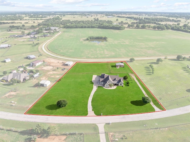 10040 Horseshoe Nail Rd, Pilot Point, TX 76258 - view of rural area with property boundaries highlighted