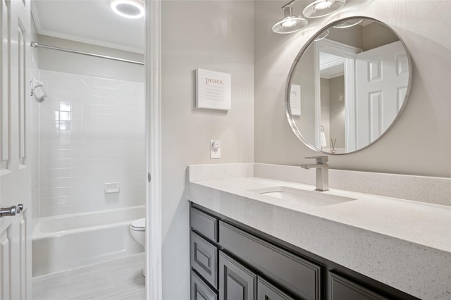 3908 Sagamore Hill Ct, Plano, TX 75025 - full bathroom featuring vanity, toilet, and tub / shower combination