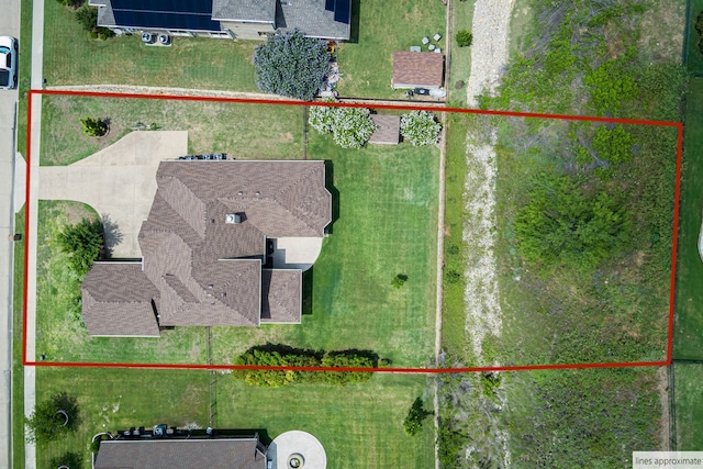 11048 Fernbury Dr, Fort Worth, TX 76179 - aerial overview of property's location featuring property parcel outlined