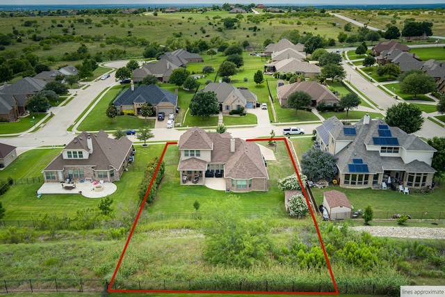 11048 Fernbury Dr, Fort Worth, TX 76179 - aerial view of residential area with property parcel outlined
