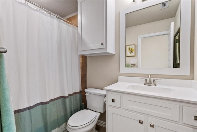 3480 Newport Dr, Prosper, TX 75078 - full bath featuring toilet, vanity, and a shower with curtain