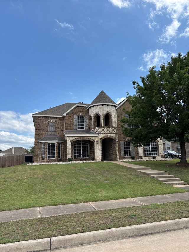 1549 Alamo Bell Way, Fort Worth, TX 76052 - french provincial home featuring stone siding and brick siding