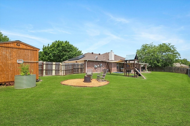 1036 Ridgetop Dr, Justin, TX 76247 - view of yard featuring a playground
