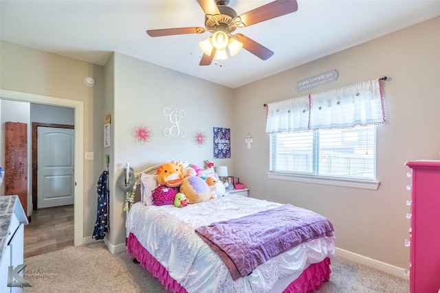 602 Prosperity Rd, Abilene, TX 79602 - carpeted bedroom featuring baseboards and ceiling fan