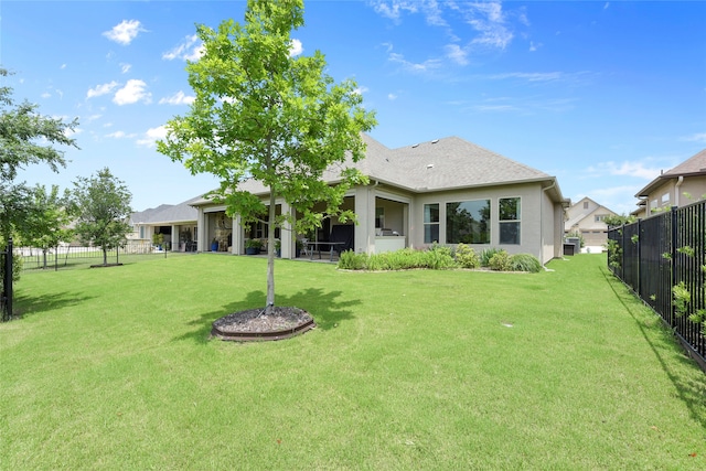 11017 Cartwright Dr, Denton, TX 76207 - back of house featuring stucco siding and a shingled roof