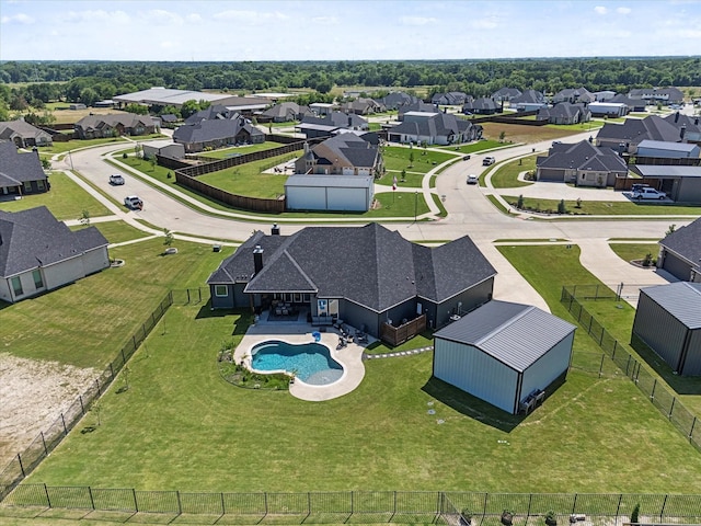 1007 Sinopa St, Caddo Mills, TX 75135 - aerial perspective of suburban area featuring a pool area