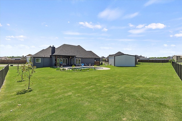 1007 Sinopa St, Caddo Mills, TX 75135 - view of yard with a swimming pool and a patio area