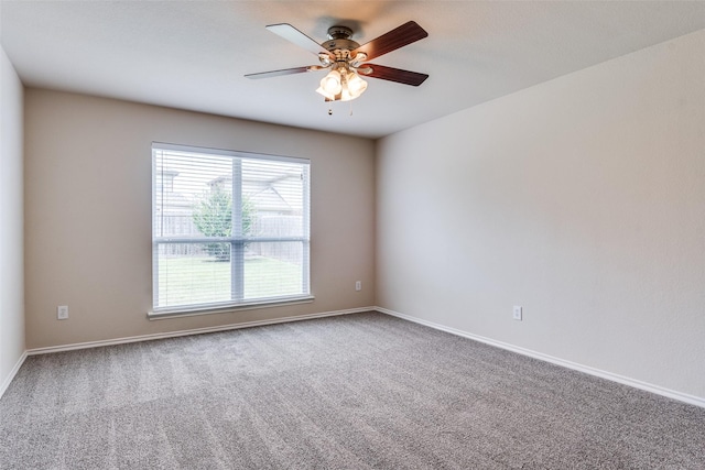 2600 Spencer Cir, Royse City, TX 75189 - spare room featuring carpet floors, ceiling fan, and baseboards