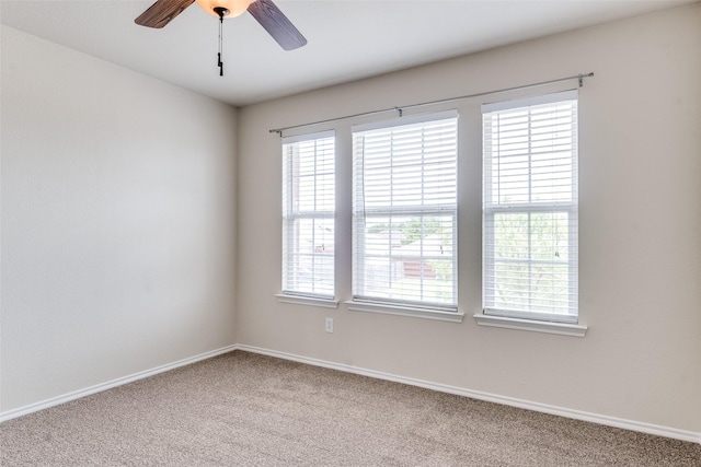 2600 Spencer Cir, Royse City, TX 75189 - empty room with carpet floors, a ceiling fan, and plenty of natural light