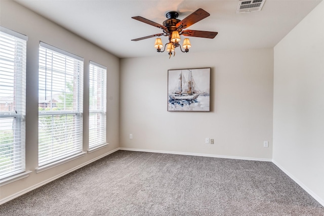 2600 Spencer Cir, Royse City, TX 75189 - carpeted spare room with plenty of natural light, a ceiling fan, and baseboards