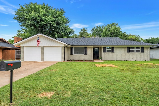 436 Crestwood Ter, Hurst, TX 76053 - single story home featuring an attached garage, brick siding, concrete driveway, and a front yard