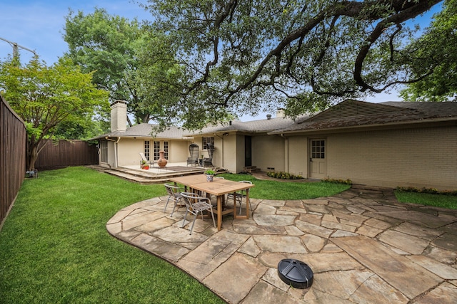 9834 Carnegie Dr, Dallas, TX 75228 - view of patio / terrace with french doors