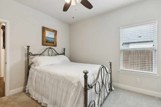 8900 Hidden Pond St, Justin, TX 76247 - bedroom with carpet, baseboards, and a ceiling fan
