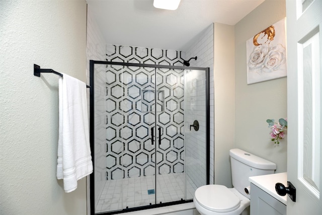 7333 Pensacola Ave, Fort Worth, TX 76116 - full bath featuring toilet, a shower stall, and vanity