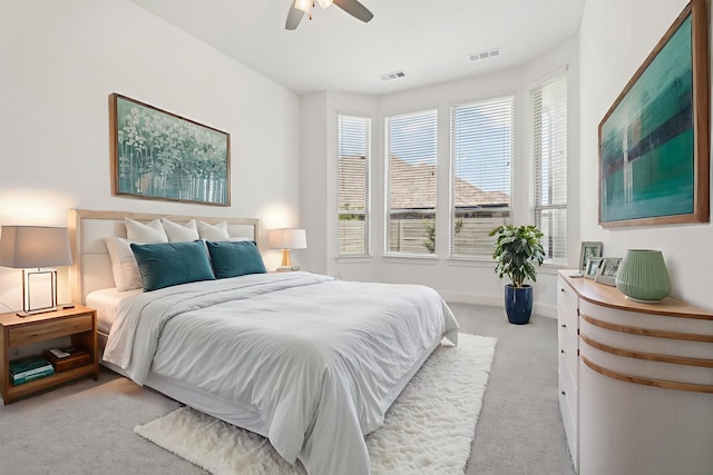 2208 13th St, Argyle, TX 76226 - bedroom featuring light colored carpet, a ceiling fan, and baseboards