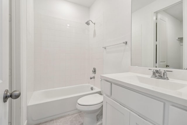 2208 13th St, Argyle, TX 76226 - full bath featuring vanity, toilet, bathtub / shower combination, and tile patterned floors