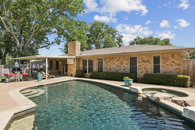 4008 Lynbrook Ln, Arlington, TX 76015 - view of swimming pool with a patio and a pool with connected hot tub
