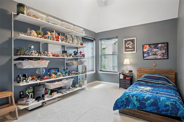 2201 Heatherton Pl, Plano, TX 75023 - carpeted bedroom featuring baseboards and vaulted ceiling