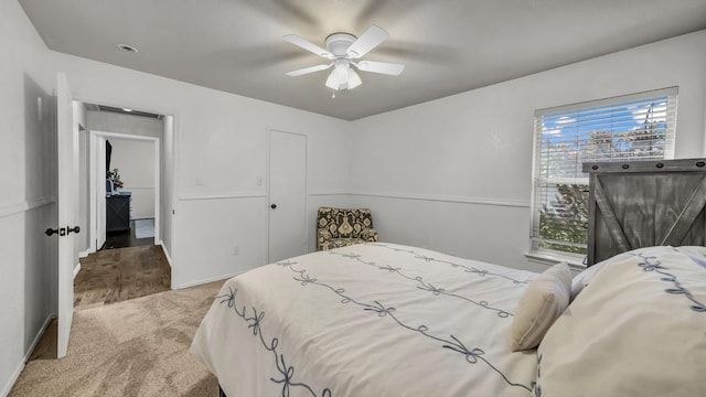 229 Willow Creek Dr, Weatherford, TX 76085 - carpeted bedroom featuring a ceiling fan