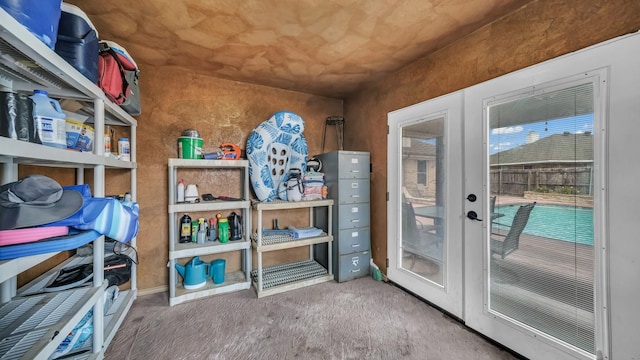 229 Willow Creek Dr, Weatherford, TX 76085 - storage area with french doors