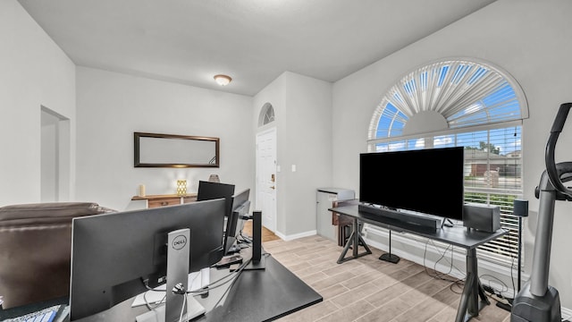 229 Willow Creek Dr, Weatherford, TX 76085 - office featuring wood finished floors and baseboards