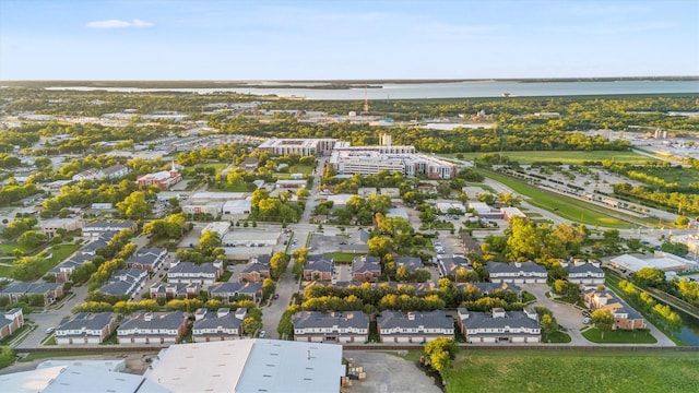 152 Leonard St, Lewisville, TX 75057 - aerial view of residential area featuring a large body of water