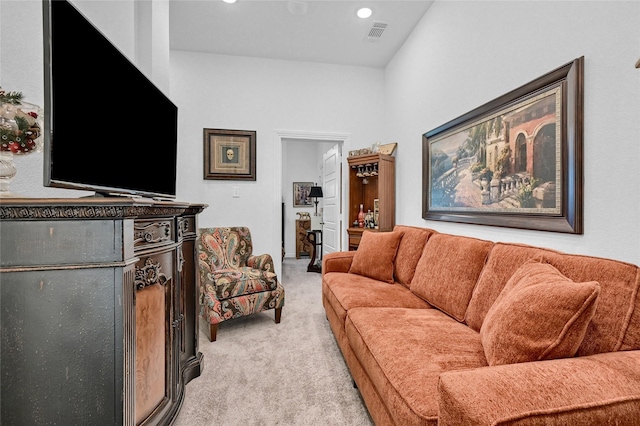 1134 Morgan Dr, Sherman, TX 75090 - living area featuring light carpet and recessed lighting