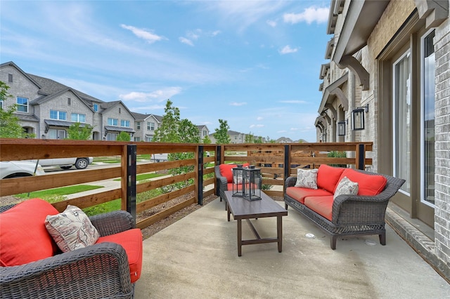 1134 Morgan Dr, Sherman, TX 75090 - view of patio / terrace featuring an outdoor hangout area and a residential view