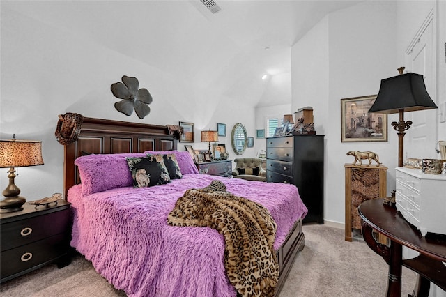1134 Morgan Dr, Sherman, TX 75090 - bedroom with light colored carpet and high vaulted ceiling