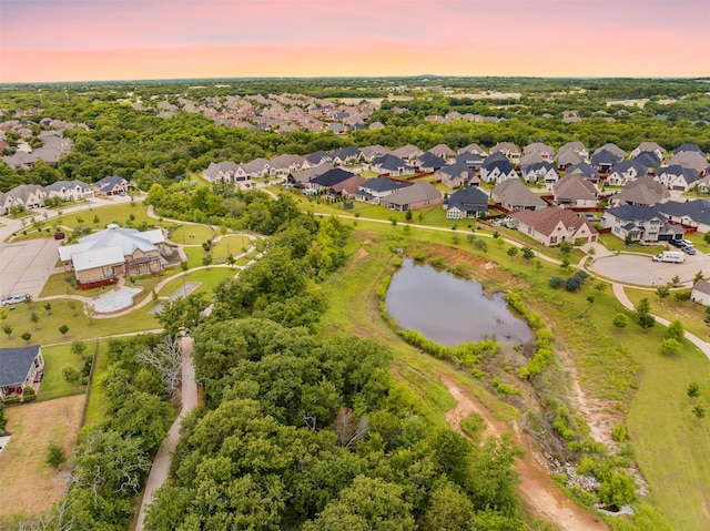 1112 Armadillo Trl, Argyle, TX 76226 - aerial view at dusk of a residential view and a water view