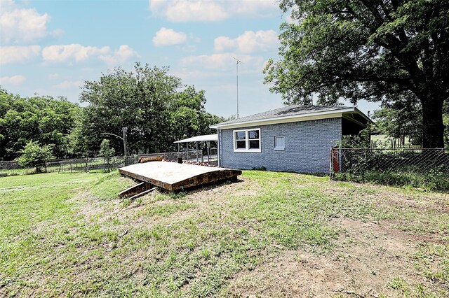 190 Trail Dr, Bowie, TX 76230 - view of yard with a deck