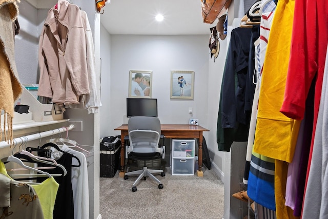 9402 Spring Hollow Dr, Dallas, TX 75243 - home office featuring carpet and baseboards