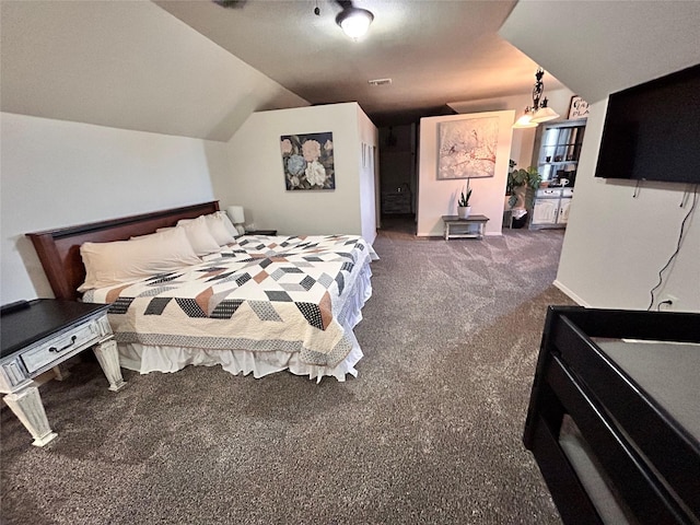 155 Saint Andrews Rd, Amarillo, TX 79118 - bedroom with carpet flooring and vaulted ceiling
