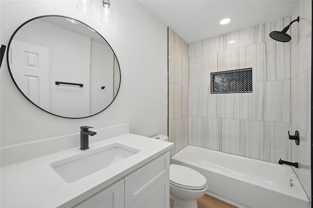 512 Shadowbrook Ln, Hurst, TX 76053 - full bath featuring toilet, vanity, and tub / shower combination