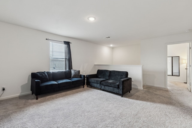 1421 Ancer Way, Fort Worth, TX 76052 - carpeted living room featuring baseboards and recessed lighting