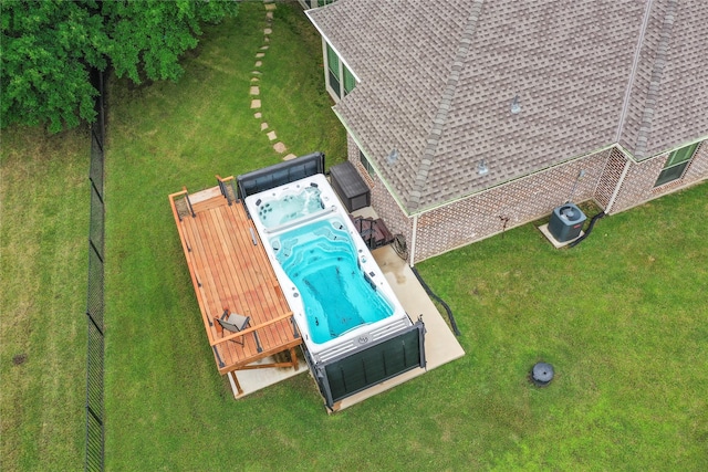 3042 Preston Club Dr, Sherman, TX 75092 - drone / aerial view of a pool area