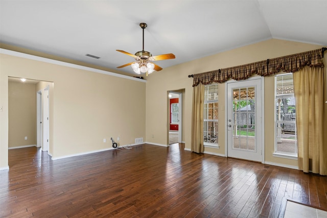 1505 Hyde Park Blvd, Cleburne, TX 76033 - unfurnished room with a ceiling fan, hardwood / wood-style floors, and baseboards