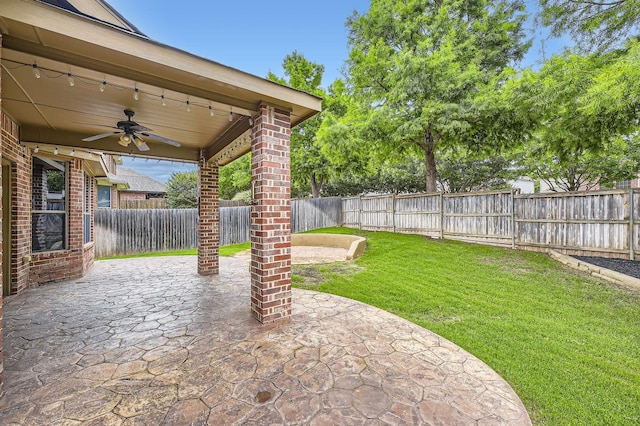 9028 Wiggins Dr, Fort Worth, TX 76244 - view of patio featuring ceiling fan