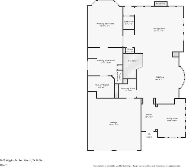 9028 Wiggins Dr, Fort Worth, TX 76244 - floor plan / room layout