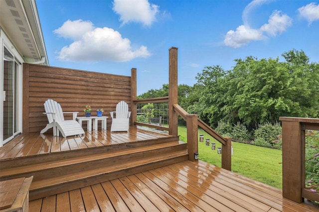 4009 Seminole Trl, Granbury, TX 76048 - wooden terrace with a yard