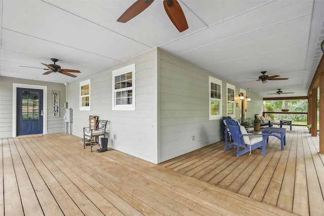 4009 Seminole Trl, Granbury, TX 76048 - porch featuring a ceiling fan