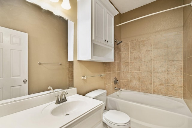 3116 Frazier Ave, Fort Worth, TX 76110 - full bathroom featuring toilet,  shower combination, and vanity