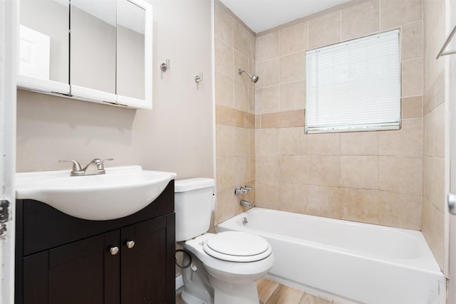 2363 Talco Dr, Dallas, TX 75241 - bathroom featuring vanity, toilet, and shower / washtub combination