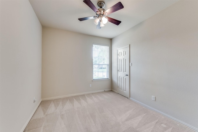 1728 Sandpiper Ln, Carrollton, TX 75007 - unfurnished room with light colored carpet, a ceiling fan, and baseboards