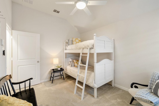 1508 Cherry Blossom Ln, Celina, TX 75078 - carpeted bedroom with lofted ceiling, baseboards, and a ceiling fan