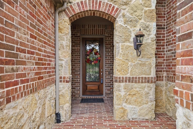 3500 Oak Island Ln, Flower Mound, TX 75028 - entrance to property with brick siding and stone siding